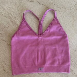 SET Active Ribbed Sports Bra in Pink